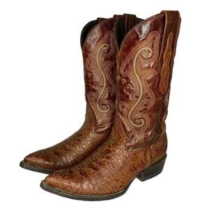 Indomable's Turtle Print Western Boots Mens Size 27 Mx 8 US Brown Leathe…